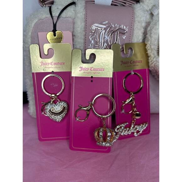 Juicy Couture New Rare Snuggle Blush Pink Bag with bonus bag charm - Picture 6 of 6